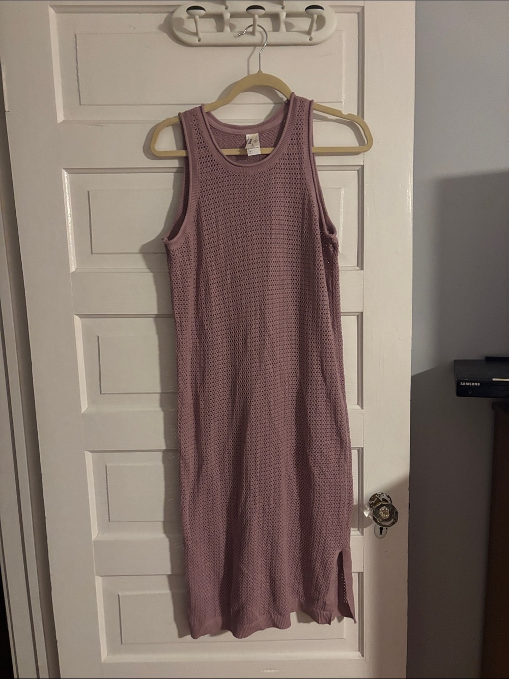 Pact Sleeveless Knit Midi Cover Up Dress in Dusty Mauve